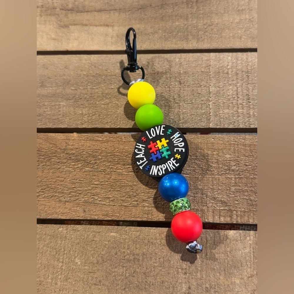 Colorful Beaded Keychain